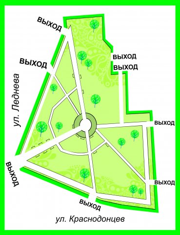 Схема парка 200-летия